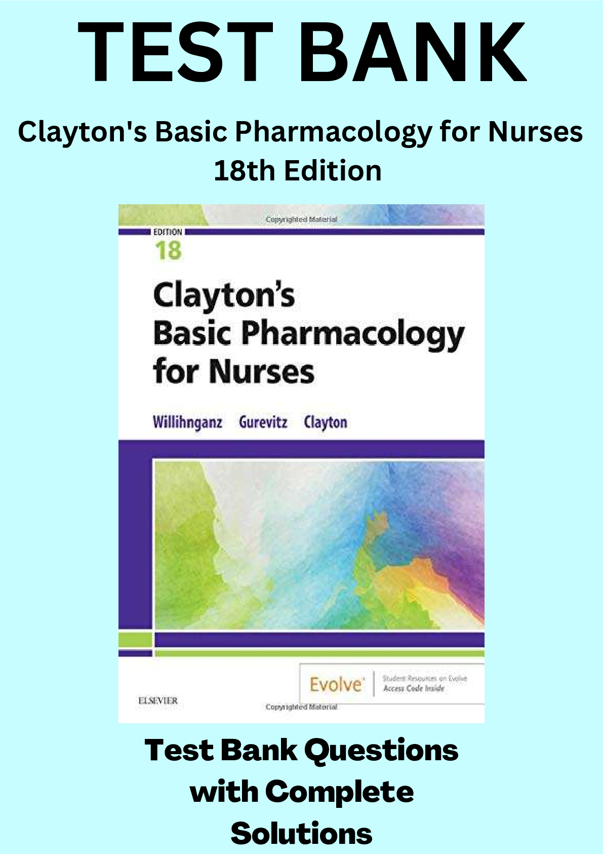 Preview image for Test Bank For Clayton's Basic Pharmacology For Nurses 18th Edition